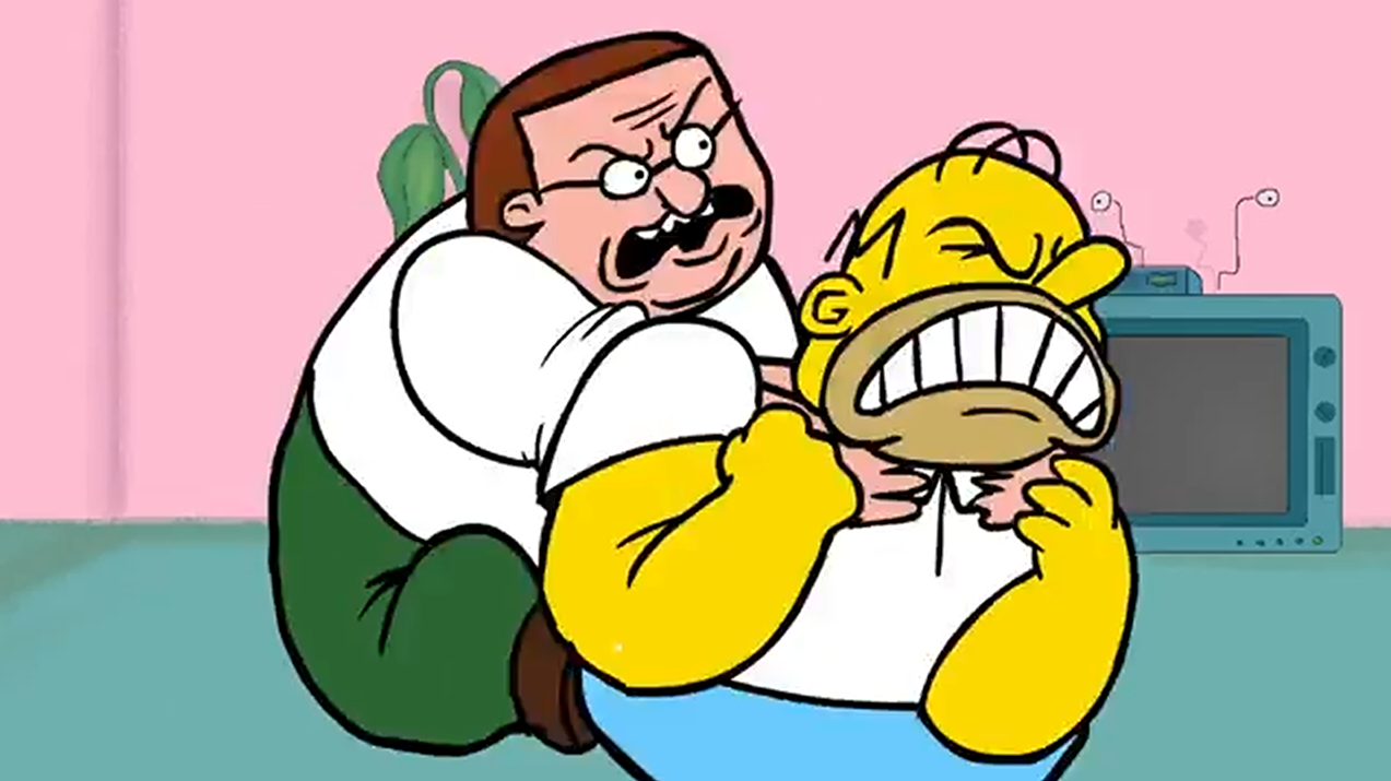 This Fan made Simpsons Family Guy Crossover Will Melt Your Brain