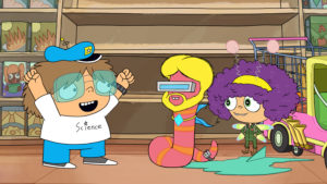 FUTURE WORM - "Long Live Captain Cakertz!" - "Future-Worm!," an animated comedy adventure series about an optimistic 12-year-old who creates a time machine lunch box, and then meets and befriends a fearless worm from the future (with titanium-enforced abs), premieres MONDAY, AUGUST 1 (11:00-11:30 a.m. EDT), on Disney XD. (Disney XD)