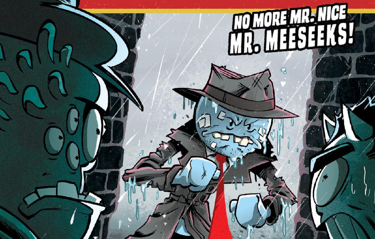This one panel from the Mr. Meeseeks comic hits so hard. It's so